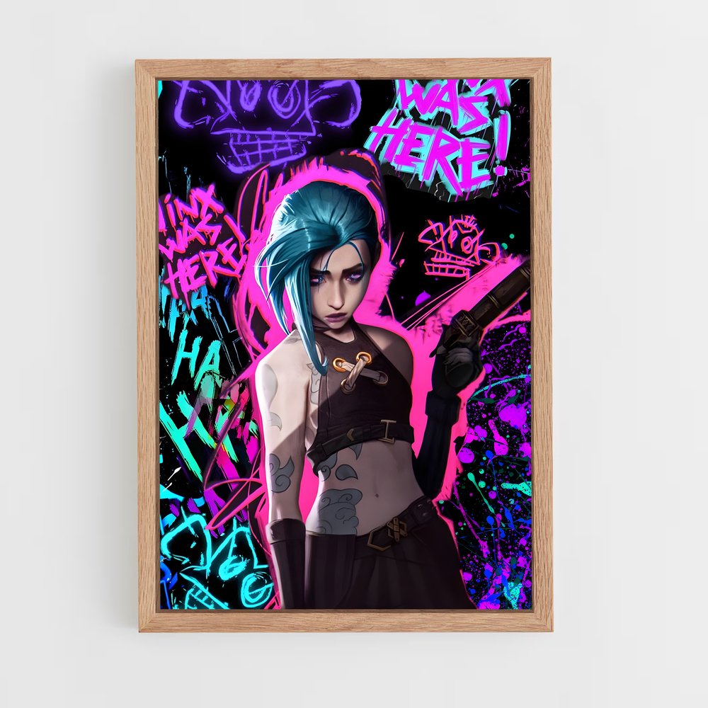 Poster Jinx en Graffiti – affiche League Of Legends (vue 4)